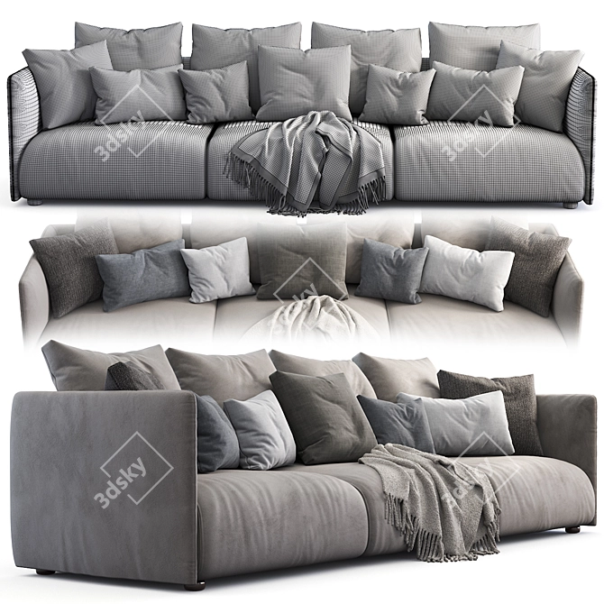 Lullaby Sofa: Stylish and Comfortable 3D model image 3