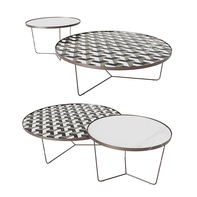 Zeno Minimalist Coffee Table 3D model image 1