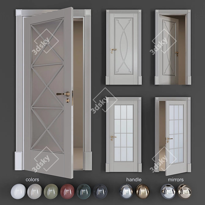 Elegant Classic ITALON Solo Doors 3D model image 1