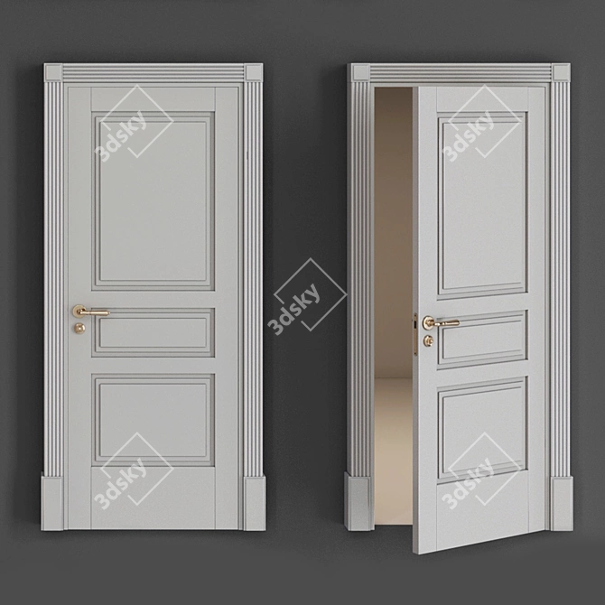 Modern Italian Solo7 Doors 3D model image 4