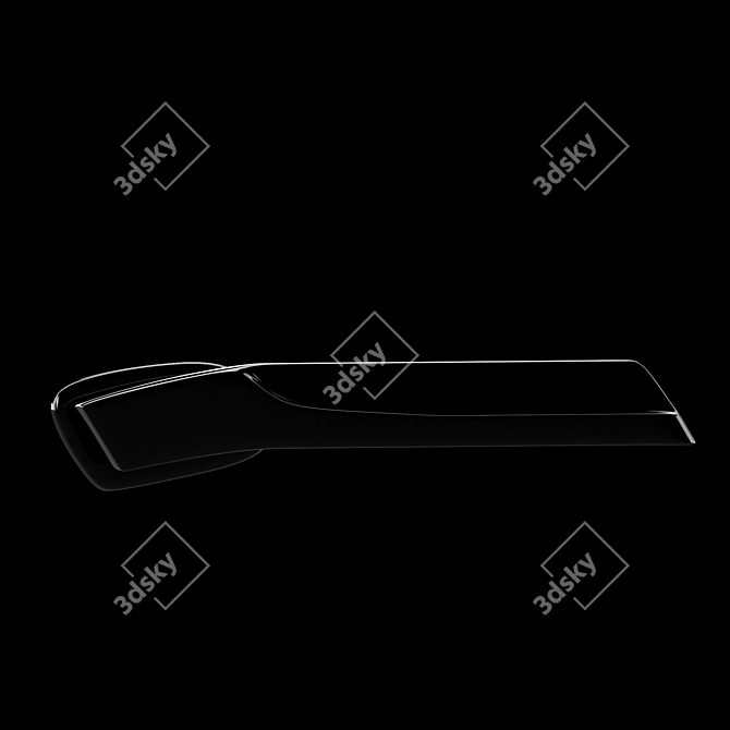 Title: Sleek L-Shaped Chrome Door Handle 3D model image 4