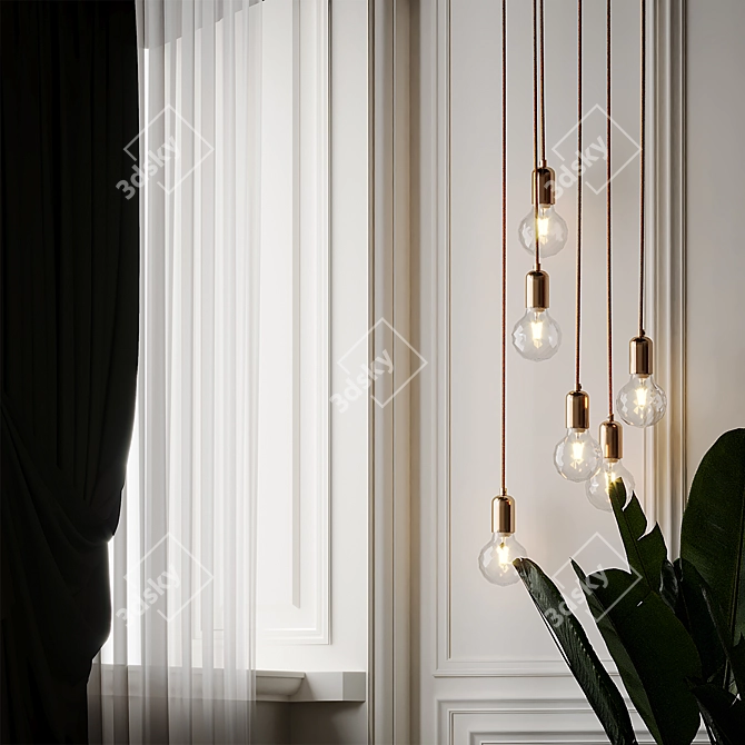 Simplicity Nordic Pendant Light 3D model image 3