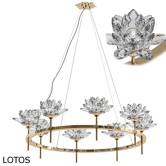 Modern Design Lotos Pendant Lamp 3D model image 1