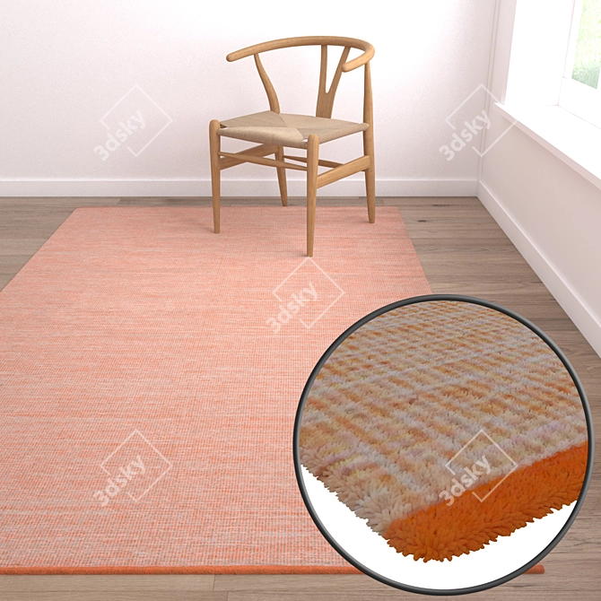 Versatile Set of Luxury Carpets 3D model image 5