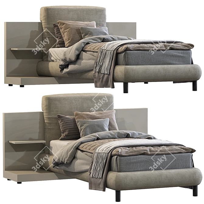 CLIFF Bed | Meridiani 2: Sleek Elegance for Sweet Dreams 3D model image 1