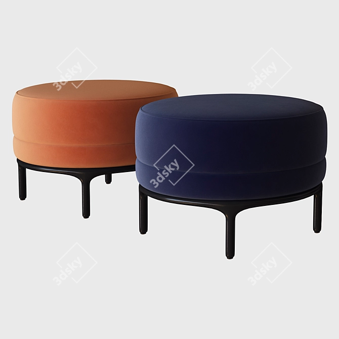 Vibrant Vuelta Pouf: Wittmann 3D model image 1