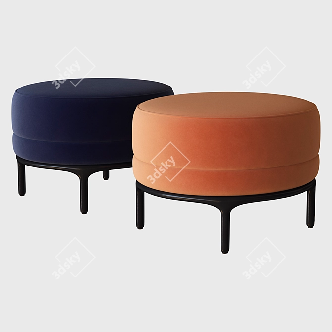 Vibrant Vuelta Pouf: Wittmann 3D model image 2