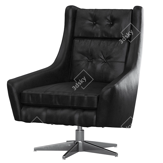 MOTORCITY Leather Swivel Chair 3D model image 2