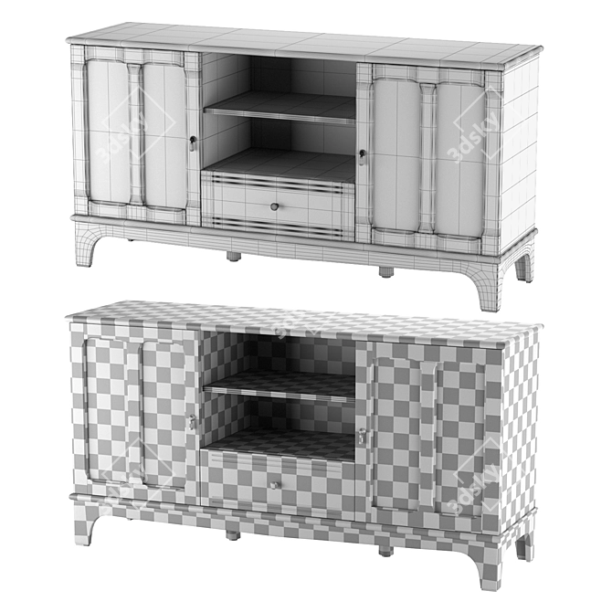 Modern LOMMARP TV Bench: Organize in Style 3D model image 4