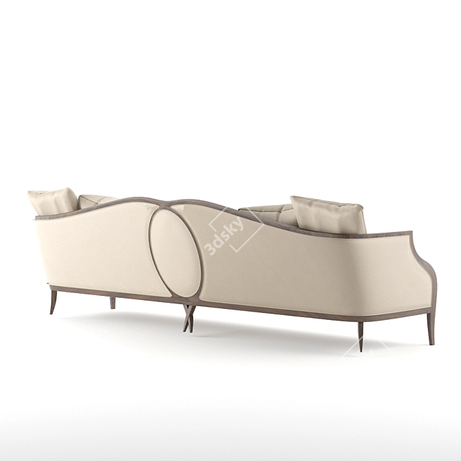 Elegant Feraud Mahogany Sofa 3D model image 3
