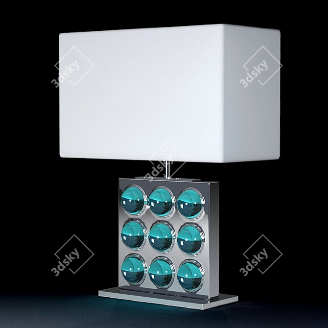 Modern Square Table Lamp by Adler 3D model image 1