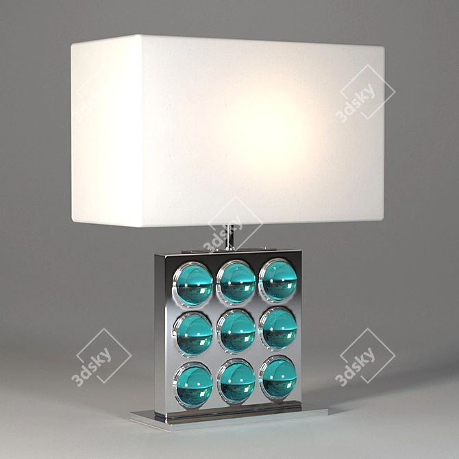 Modern Square Table Lamp by Adler 3D model image 2