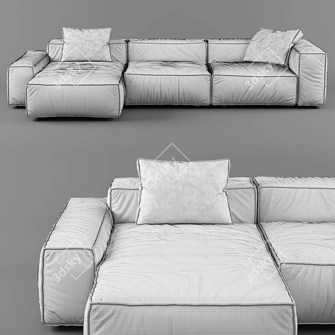 Contemporary Modular Sectional Sofa 3D model image 3