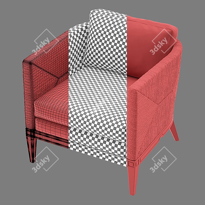 PALECEK Cameron Lounge Chair: Elegant and Stylish 3D model image 5