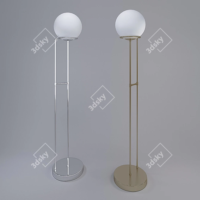 Elegant Bergamo Floor Lamp 3D model image 1