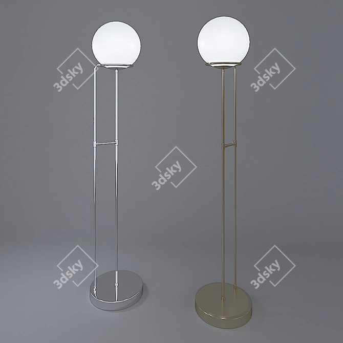 Elegant Bergamo Floor Lamp 3D model image 2