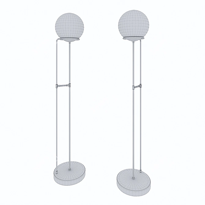 Elegant Bergamo Floor Lamp 3D model image 3