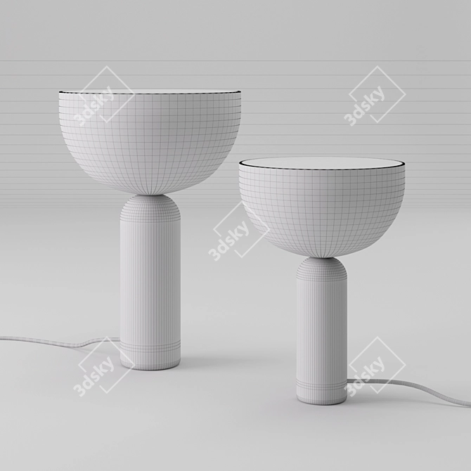 Elegant Scandinavian Table Lamps | Karl-Johan and Kizu by New Works 3D model image 5