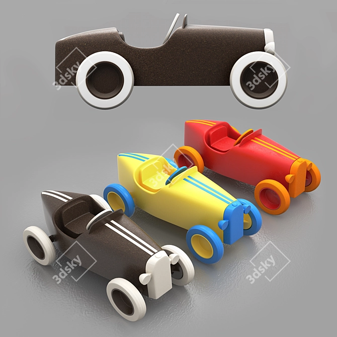 Speedy Coconut Racing Cars: Ultimate Fun for Kids 3D model image 1