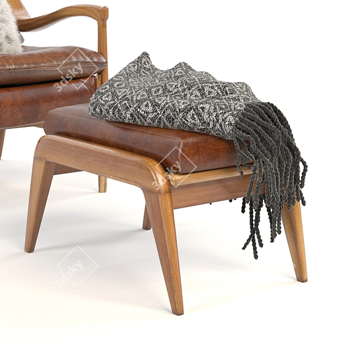 Fuzzy Comfort: Ikea Lounge Chair 3D model image 2