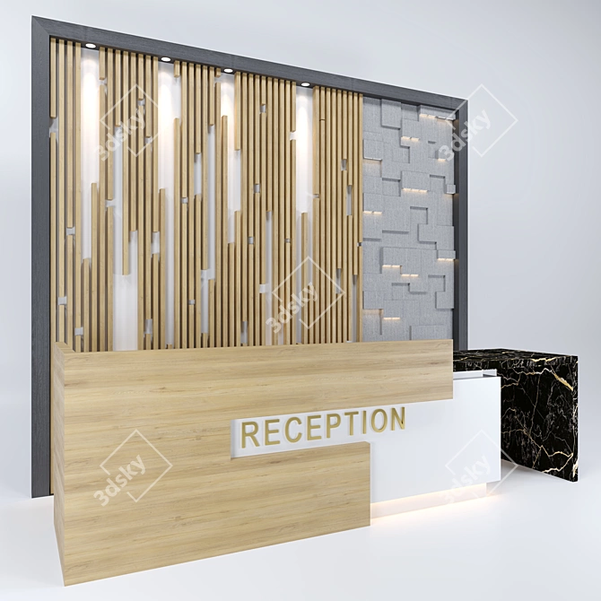 3D Reception Room Design 3D model image 2