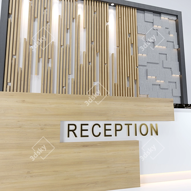 3D Reception Room Design 3D model image 4