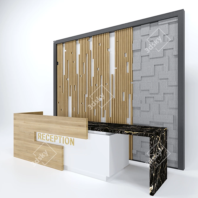 3D Reception Room Design 3D model image 7