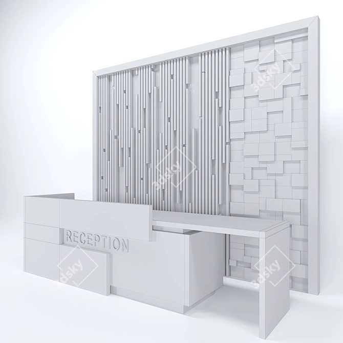 3D Reception Room Design 3D model image 8