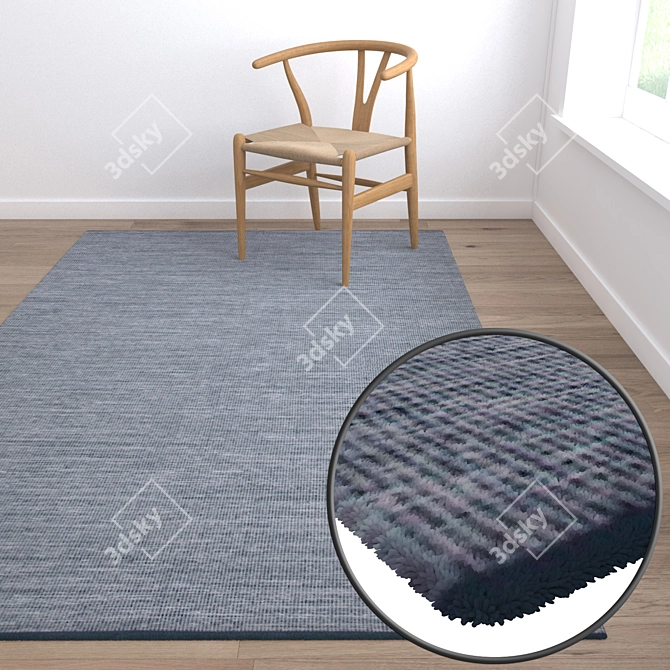  High-Quality Carpet Set - 3 Variants 3D model image 5