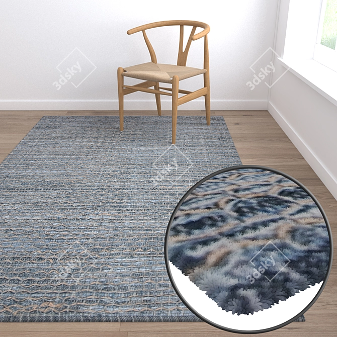 Luxury Rug Set: High-Quality Textures for Close-Up and Long Shot Views 3D model image 5