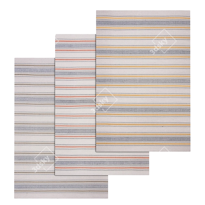 High-Quality Carpet Set (3pcs) 3D model image 1