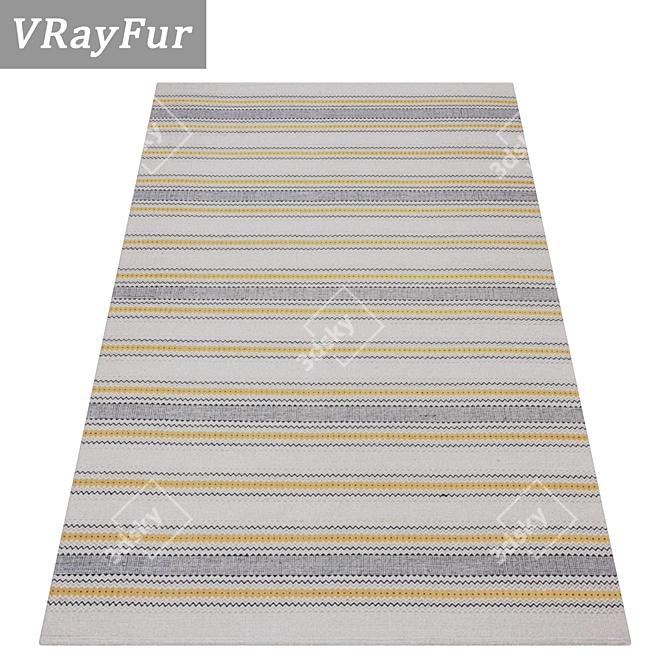 High-Quality Carpet Set (3pcs) 3D model image 2