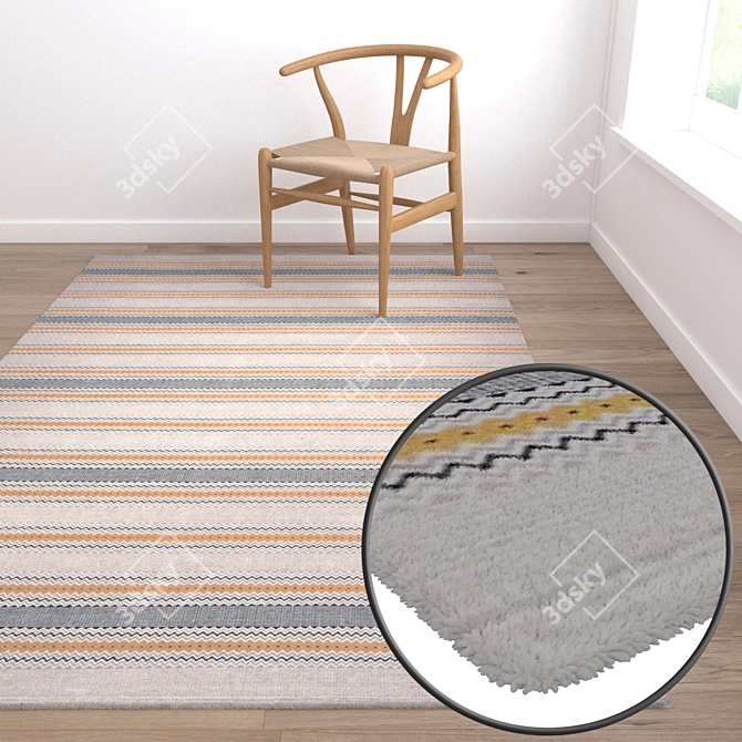 High-Quality Carpet Set (3pcs) 3D model image 5
