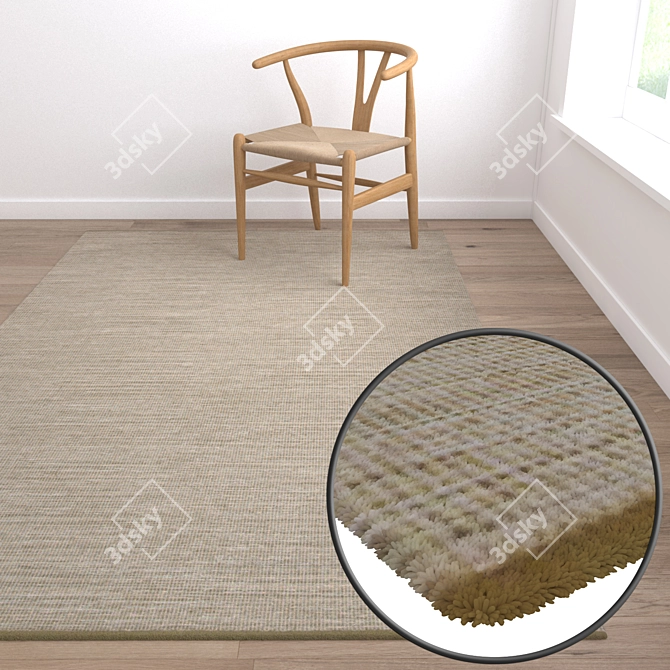 Luxury Rug Set: Premium Quality Carpets 3D model image 5