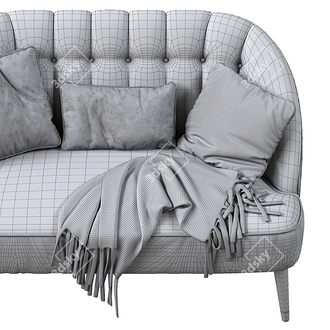 Elegant Margot 2 Seater Sofa 3D model image 5