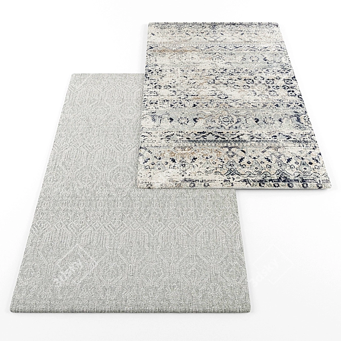 Modern Style Rug Set 3D model image 2