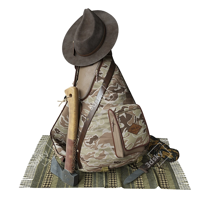 Adventure Essentials: Hiking Kit 3D model image 2