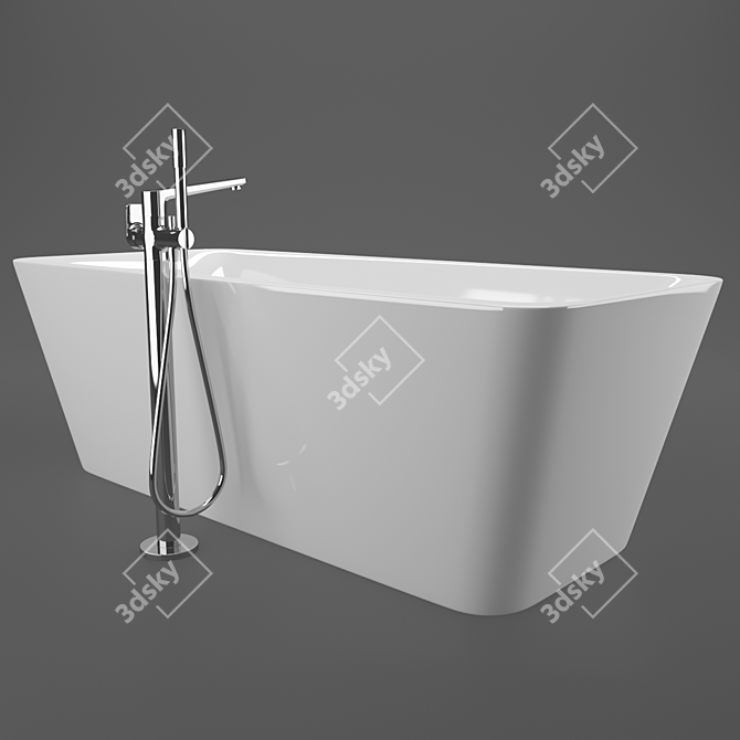 Ideal Standard Bathtub & Mixer 3D model image 2