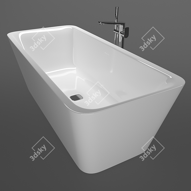 Ideal Standard Bathtub & Mixer 3D model image 4