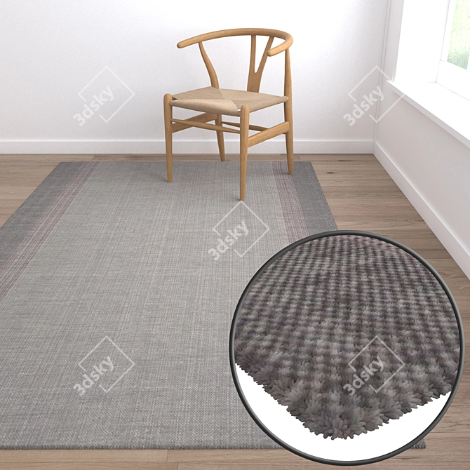 Luxury Carpet Set: High-Quality Textures for Versatile Use 3D model image 5