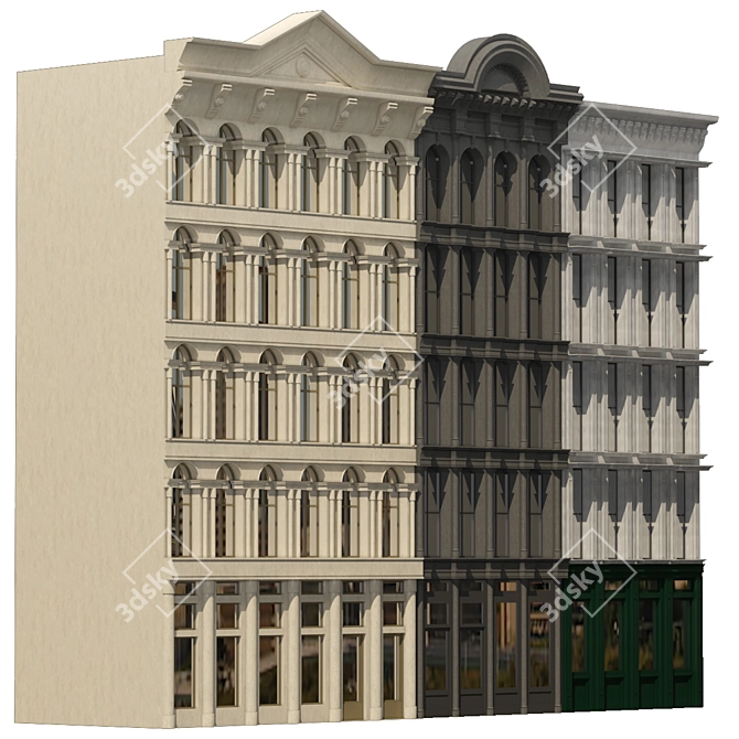 Modern Facades for Architectural Excellence 3D model image 2