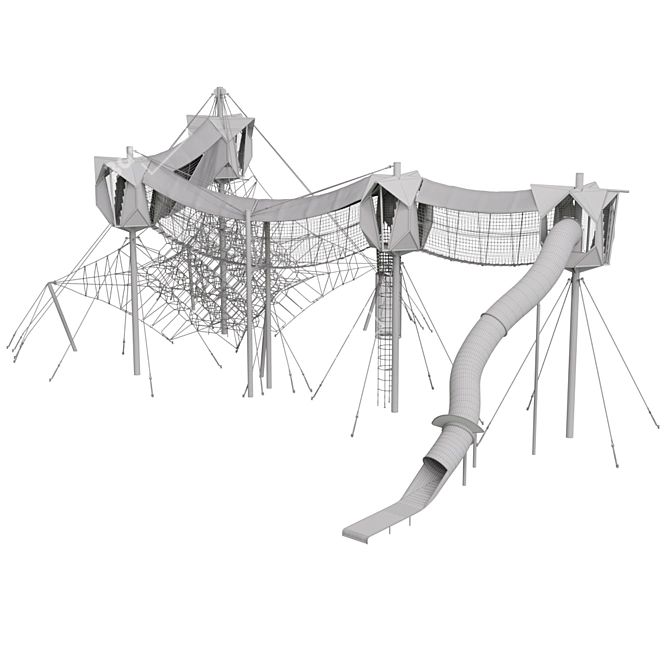 Sky Walk: Exciting Rope Climbing & Slide Playground 3D model image 2