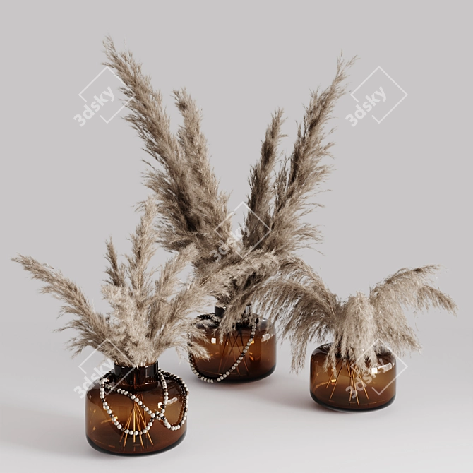 Premium Pampas Bundle: Stunningly Detailed 6-Pack 3D model image 2