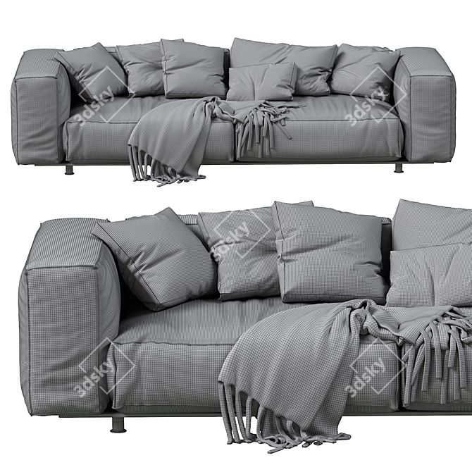 EDRA Sofa: Elegant Design, Comfortable Seating 3D model image 4