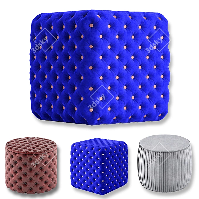 Cozy and Stylish Pouf 3D model image 1