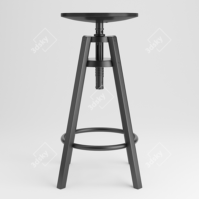 Ikea Dalfred Bar Stool: Stylish and Adjustable 3D model image 2