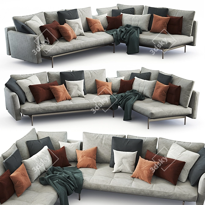 Sleek B&B Italia Sake Sofa 3D model image 1