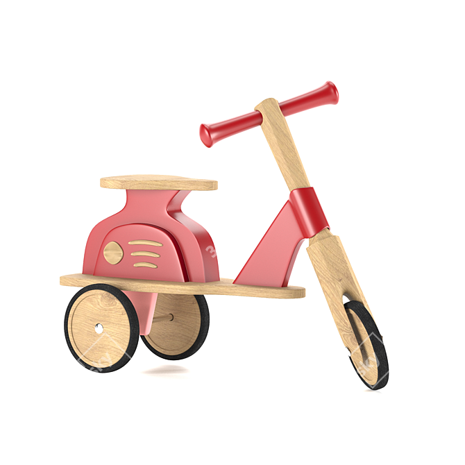 Kids Red Toy Bicycle - 2014 Model 3D model image 1