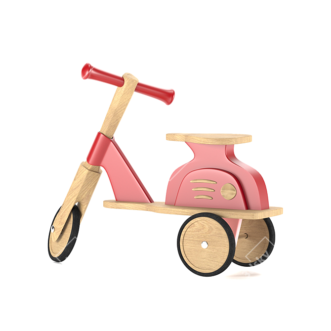 Kids Red Toy Bicycle - 2014 Model 3D model image 3