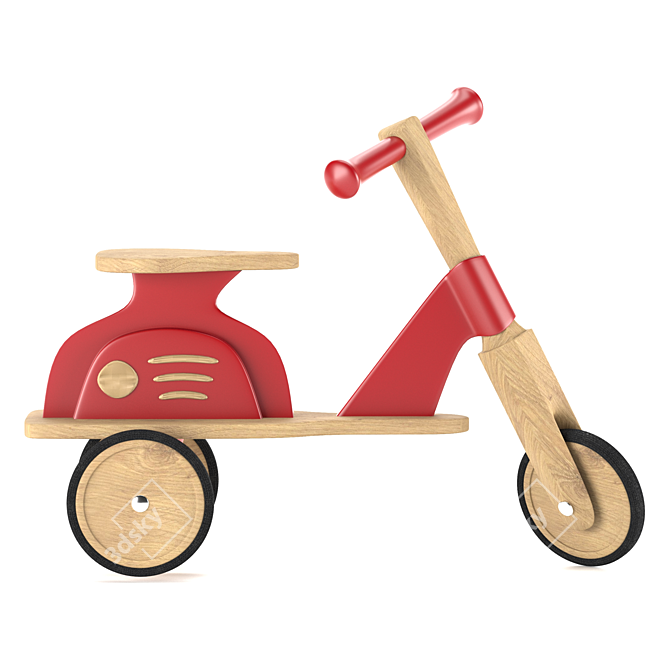 Kids Red Toy Bicycle - 2014 Model 3D model image 4